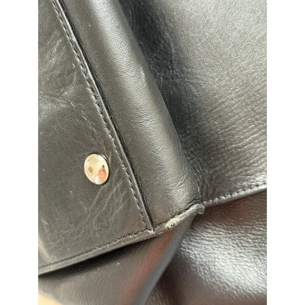 Coach Charlie Tote Bag Large Black Leather Shoulder‎ Handbag Purse